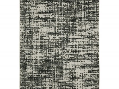 10  X 13  Beige and Black Abstract Stain Resistant Indoor Outdoor Area Rug Online