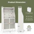 5-Tier Metal Baker s Rack with See-through Flip-up Door and Pegboard-White For Cheap