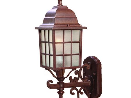 Dark Brown Window Pane Lantern Wall Sconce Sale