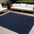 10  X 14  Midnight Blue Stain Resistant Indoor Outdoor Area Rug Sale