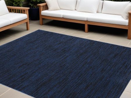 10  X 14  Midnight Blue Stain Resistant Indoor Outdoor Area Rug Sale