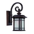 Antique Bronze Frosted Linen Glass Lantern Wall Light Online