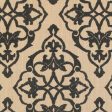 10  X 13  Beige and Black Oriental Stain Resistant Indoor Outdoor Area Rug Hot on Sale