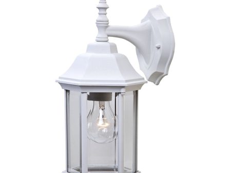 XL White Clear Glass Swing Arm Wall Light Hot on Sale