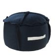 20  Blue Polyester Round Patchwork Indoor Outdoor Pouf Ottoman Supply