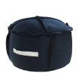 20  Blue Polyester Round Patchwork Indoor Outdoor Pouf Ottoman Supply