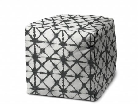 17  Gray Cube Indoor Outdoor Pouf Cover Online