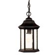 Antique Black Textured Glass Lantern Hanging Light For Cheap