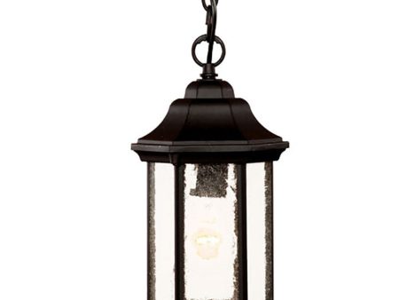 Antique Black Textured Glass Lantern Hanging Light For Cheap