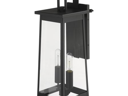 Alden 2-Light Matte Black Wall Light Hot on Sale