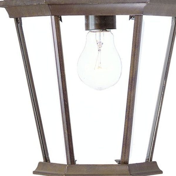 XL Dark Brown Swing Arm Hanging Lantern Wall Light Cheap