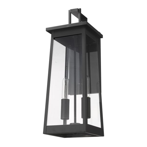 Alden 2-Light Matte Black Wall Light Hot on Sale