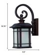 XL Antique Bronze Frosted Linen Glass Lantern Wall Light Hot on Sale