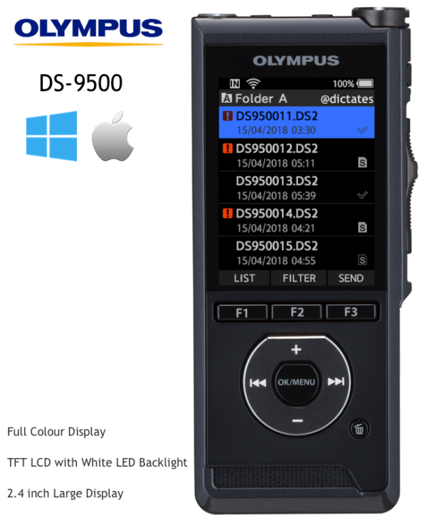 Olympus DS-9500 - Professional Digital Dictaphone Online Sale