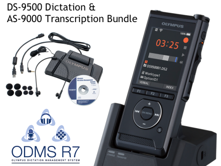 Olympus Pro Dictation & Transcription Bundle DS-9500 AS-9000 For Cheap