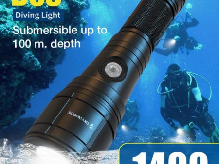 Skywoods D6S Rechargeable Dive Light 1400 Lumens For Cheap