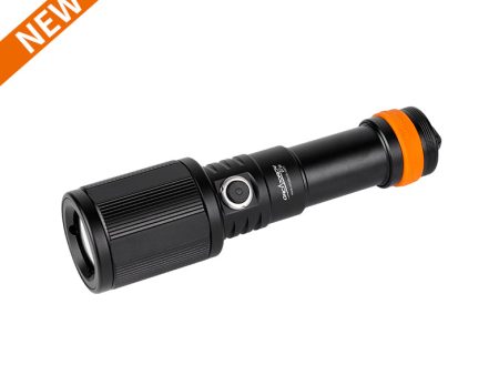 OrcaTorch D720 Dive Torch with 425000cd 1300 Beam Meters Throw 150 Meters Depth Supply