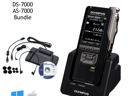 Olympus Pro Dictation + Transcription DS AS-7000 Bundle For Sale