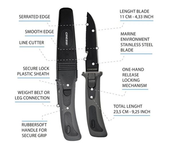 Cressi Vigo Dive Knife For Sale